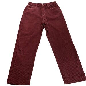 Vintage Y2K Arizona Corduroy Pants Juniors Womens 7 Dark Red Baggy Skater Grunge